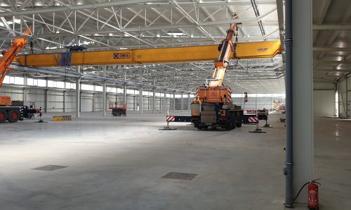 Montage 31m Zweiträger-Brückenkran