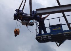 Montage Hubwerk Greiferkran