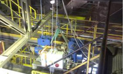 Hubwerke im Kraftwerk Dalkia Lodz Polen montiert